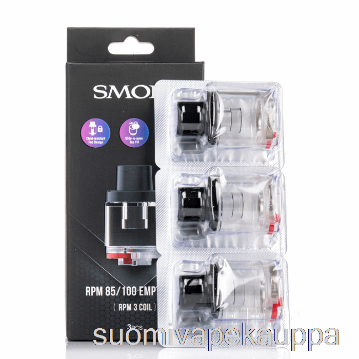 Vape Suomi Smok Rpm 85/100 Vaihtokotelot Rpm 2 Kierukkakoteloa